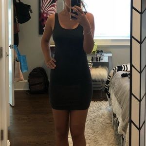 Dark grey body con dress